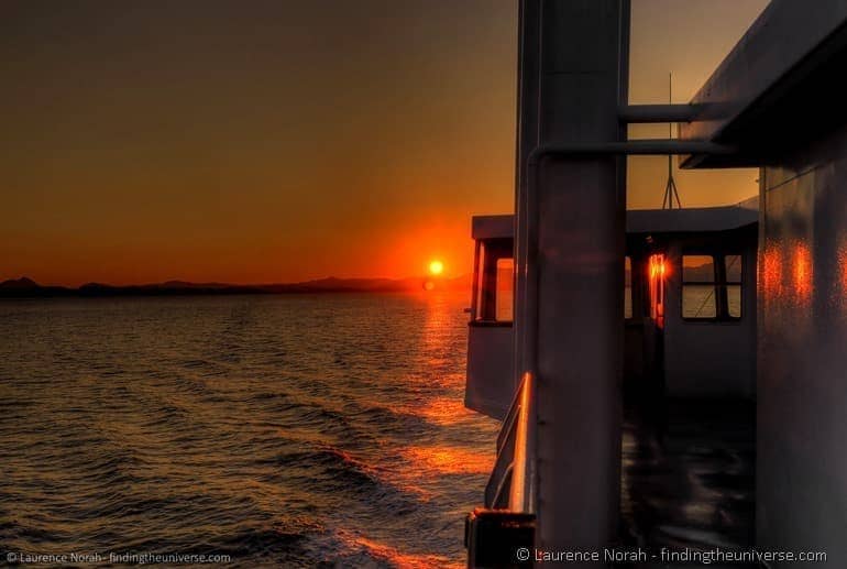 Sunset from ferry