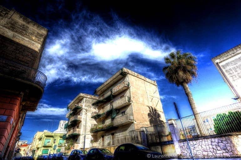 decaying tower block