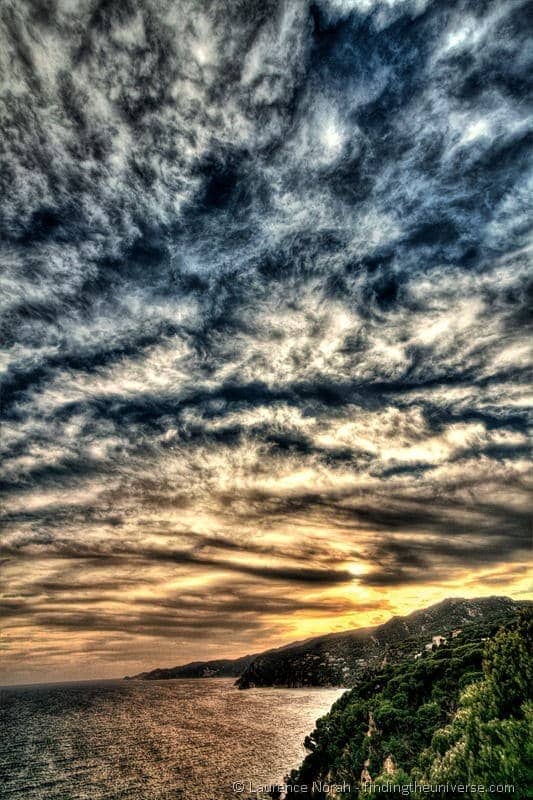 Costa brava sky sunset