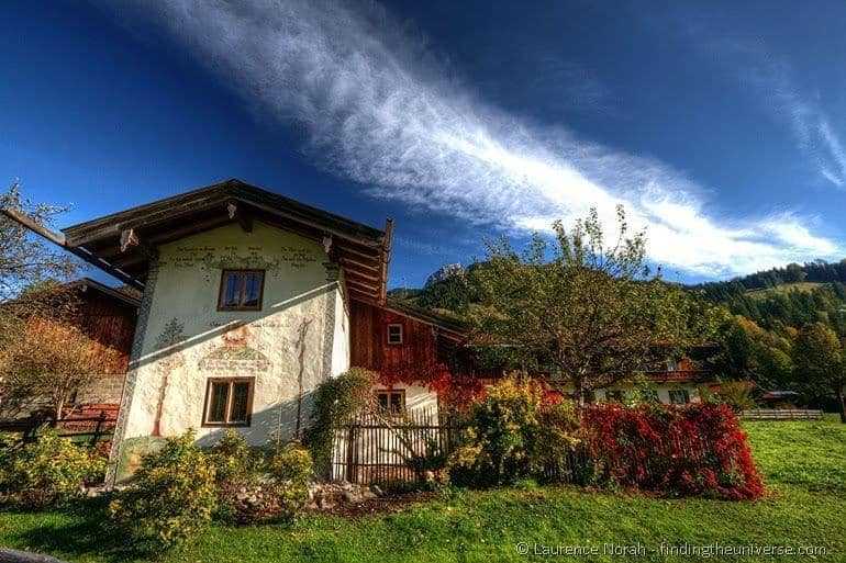 House in Bavaria Germany Autumn colours