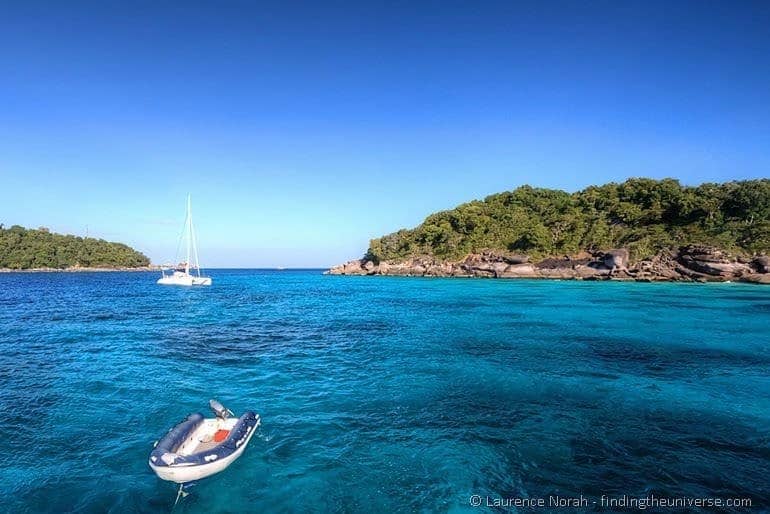 Inflatable boat Similan islands Thailand