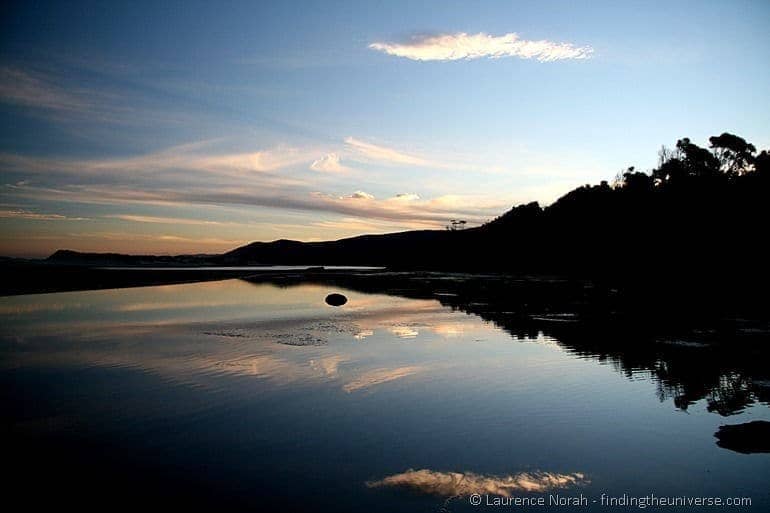 Lagoon Beach Sunset reflection - Tasmania