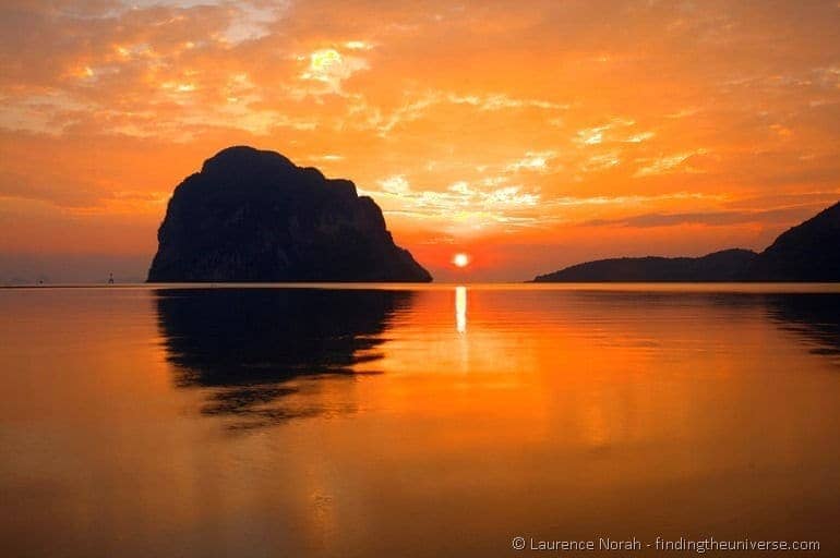 Sunset Thailand sea