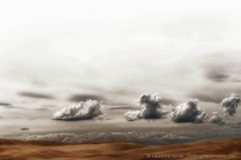 Clouds surreal australia sand dune