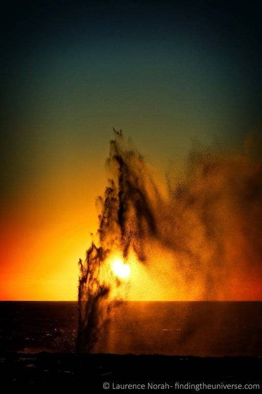 Sunset blow hole scaled