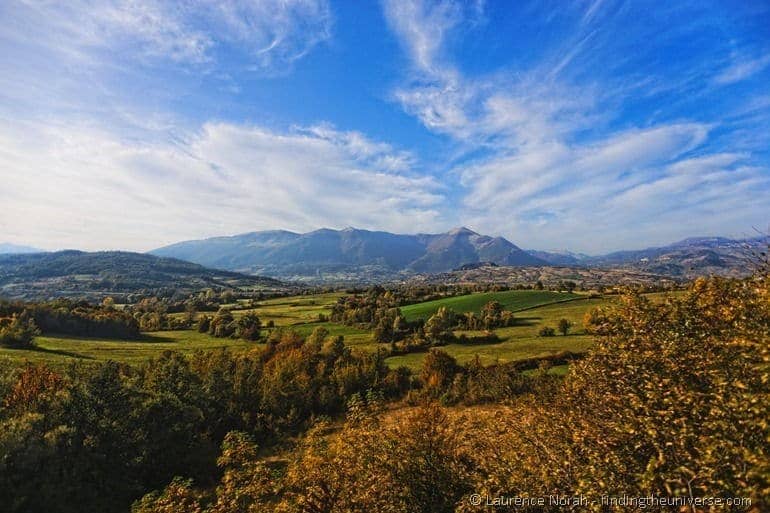 Autumn view of Molise by train