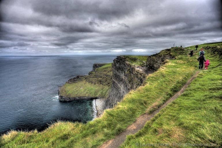 Cliffs of Moher people hdr
