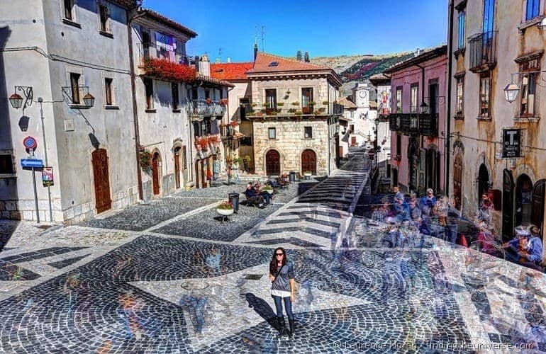 Ghost square pescocostanzo village Abruzzo Italy