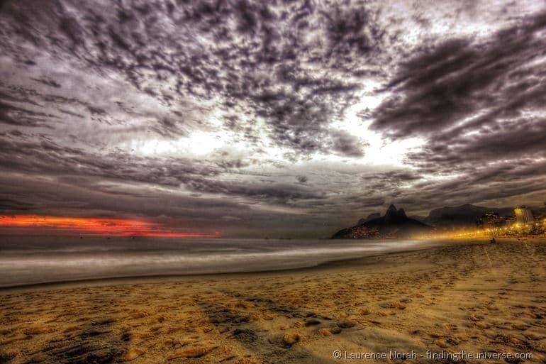 Ipanema beach sunset 2