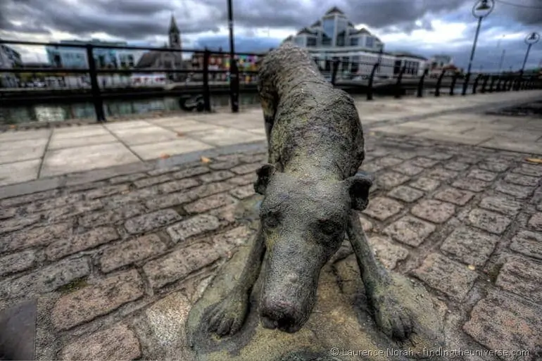 Statue of famine dog Dublin Statue of famine dog Dublin