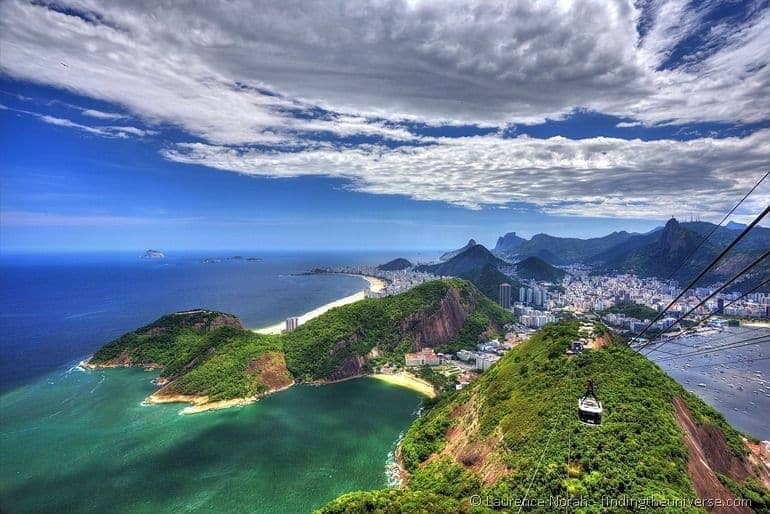 View from azucar sugarloaf mountain of Rio PPS
