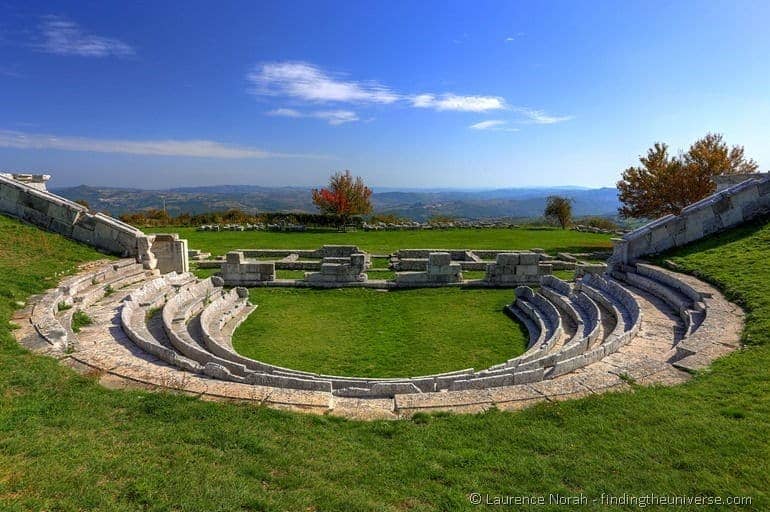 theatre at Samnite complex Pietrabbondante Italy