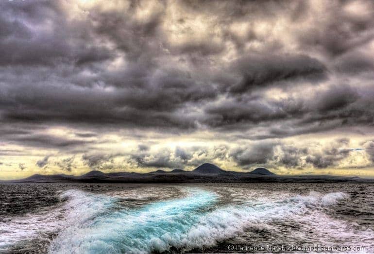 Floreana from the sea Galapagos