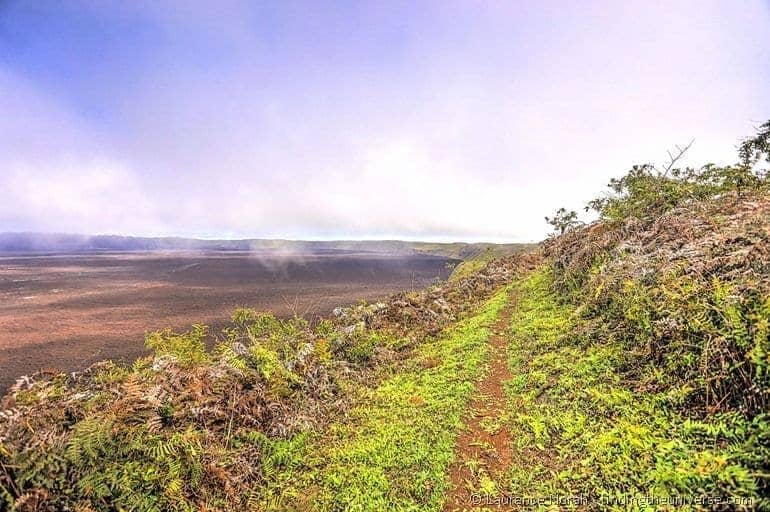 Sierra Negra volcano caldera rim hike Galapagos