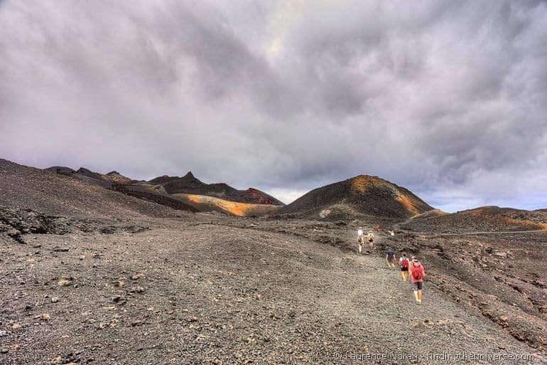 hiking on Sierra Negra volcano isabela island Galapagos