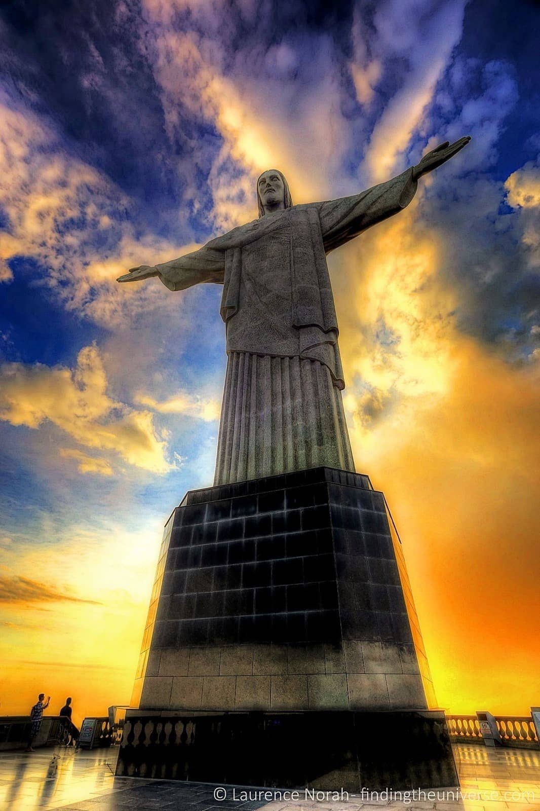Christ the redeemer at sunset Brazil Rio