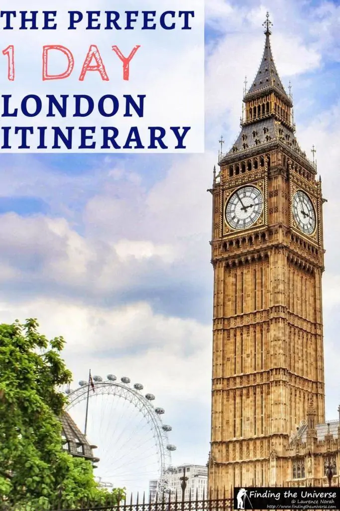 An itinerary and planning guide for spending 1 day in London, including all the top sights as well as money saving and transport tips for getting around the UK capital.
