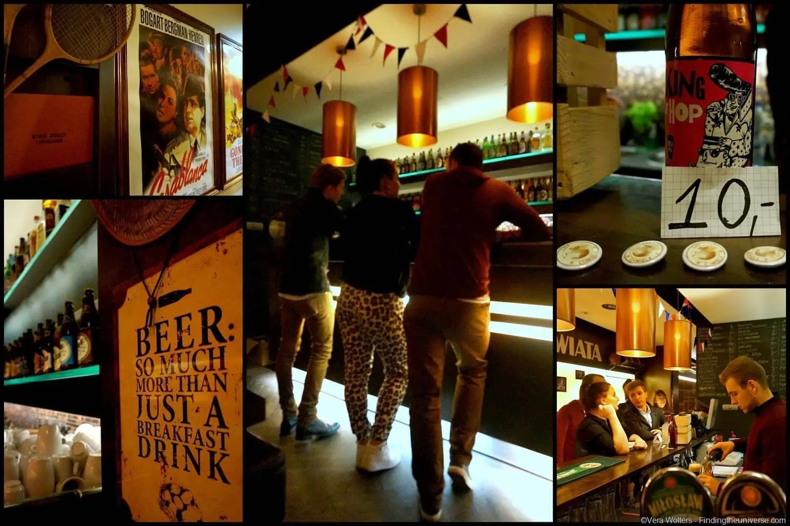 Lot Chmiela Poznan craft beer bar with vintage interior