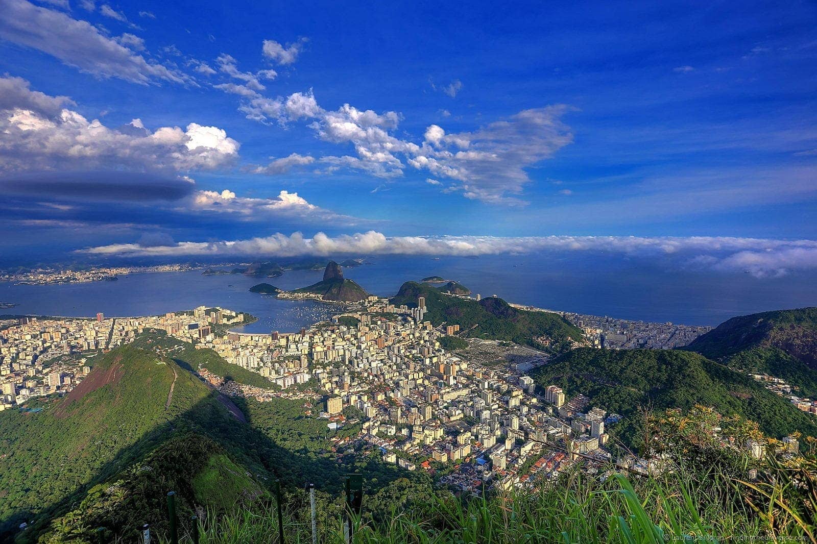View of Rio from Christ the Redeemer at sunset