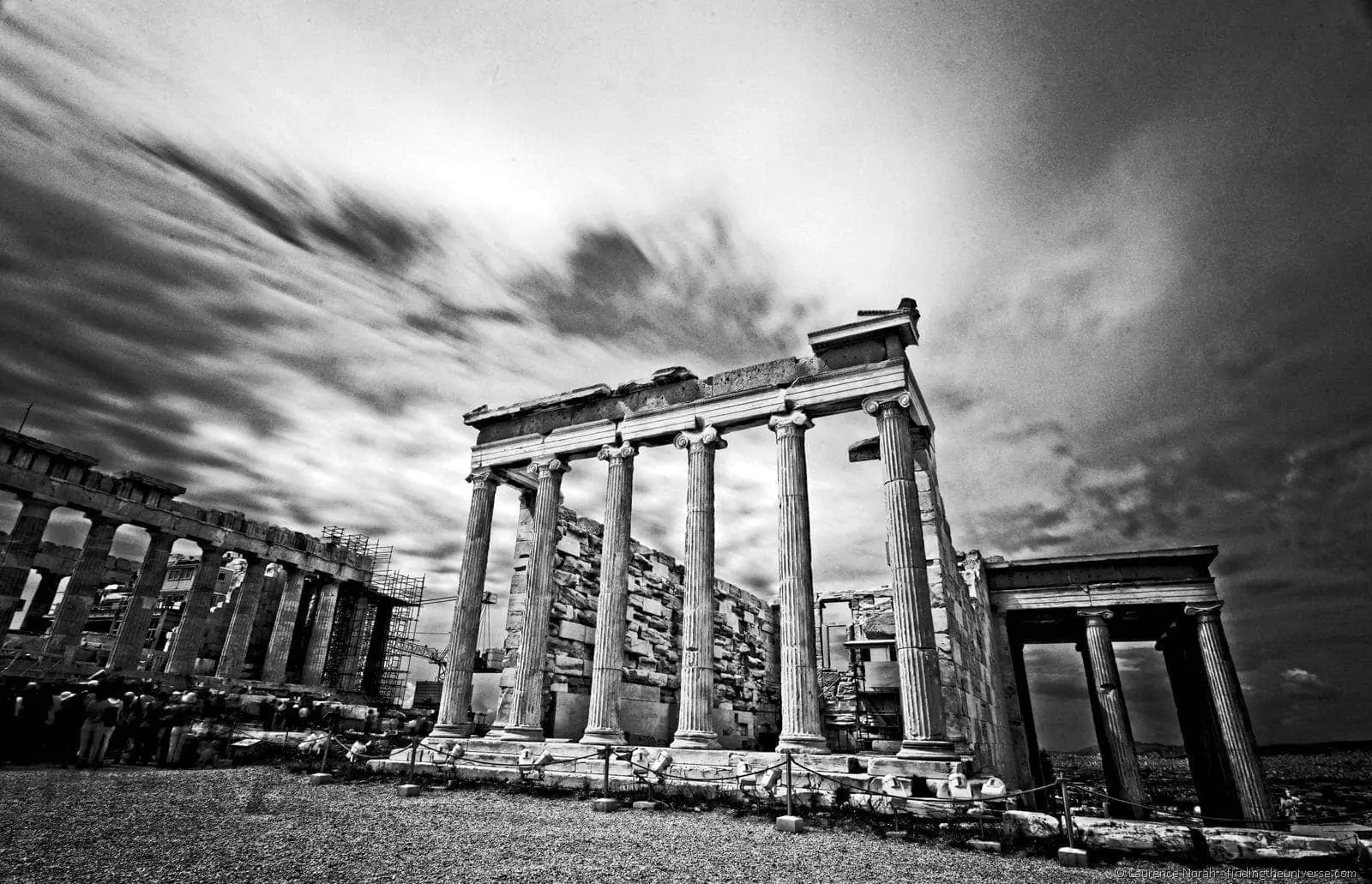 Acropolis black and white Greece