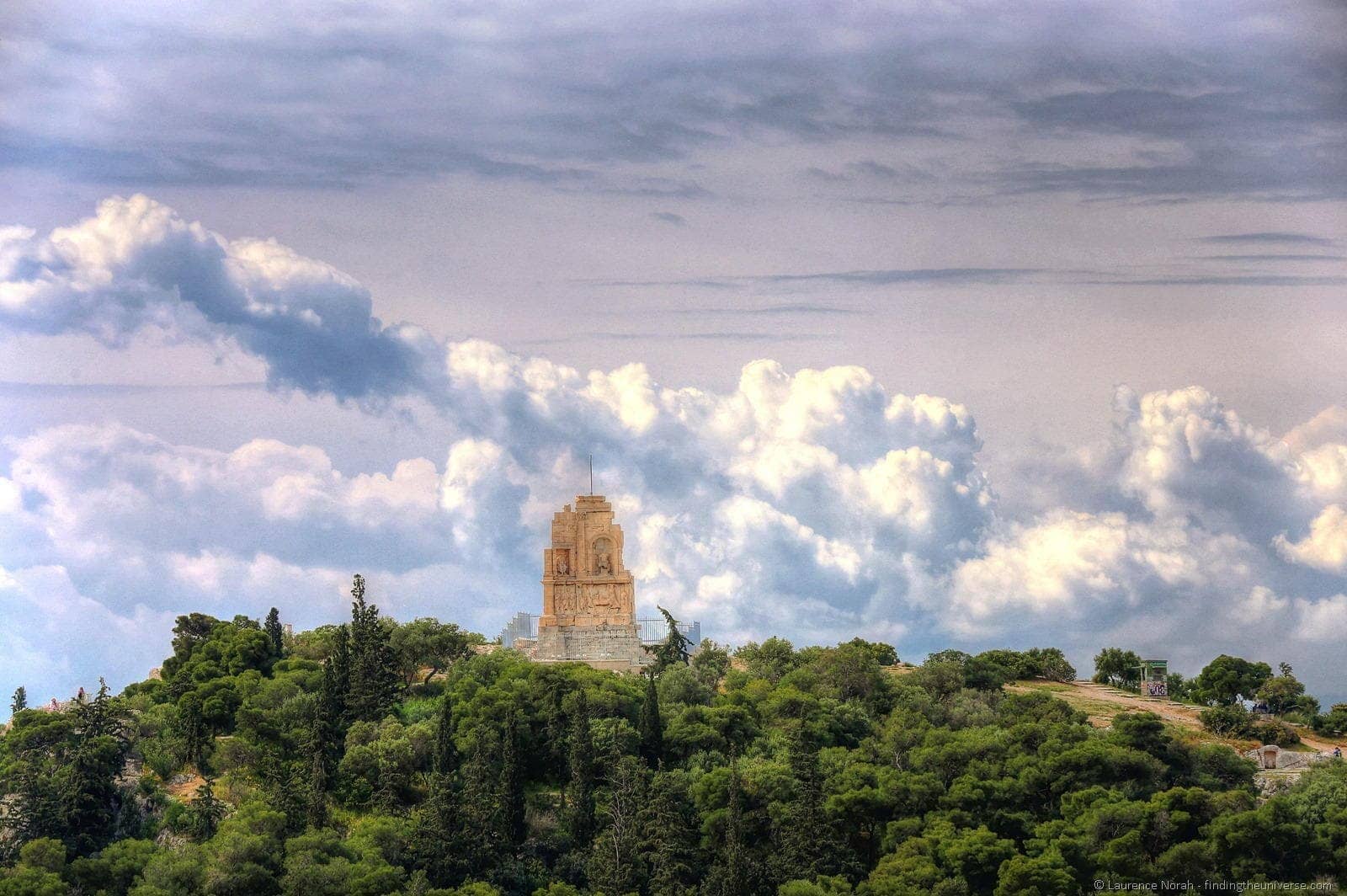 Athens cloud and temple