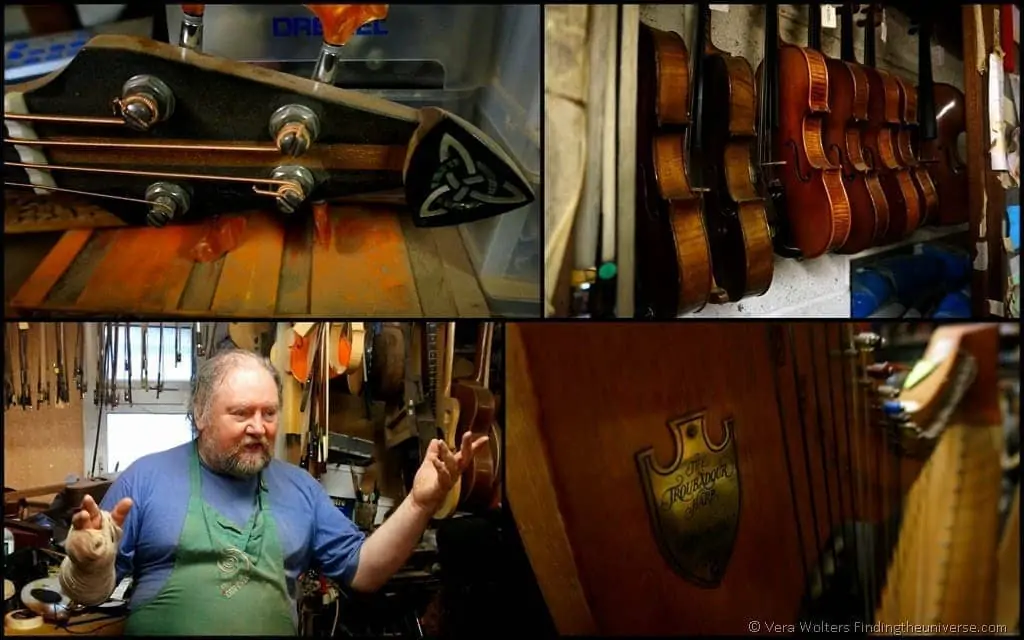 Paul Doyle in his work-shop, Galway, Ireland