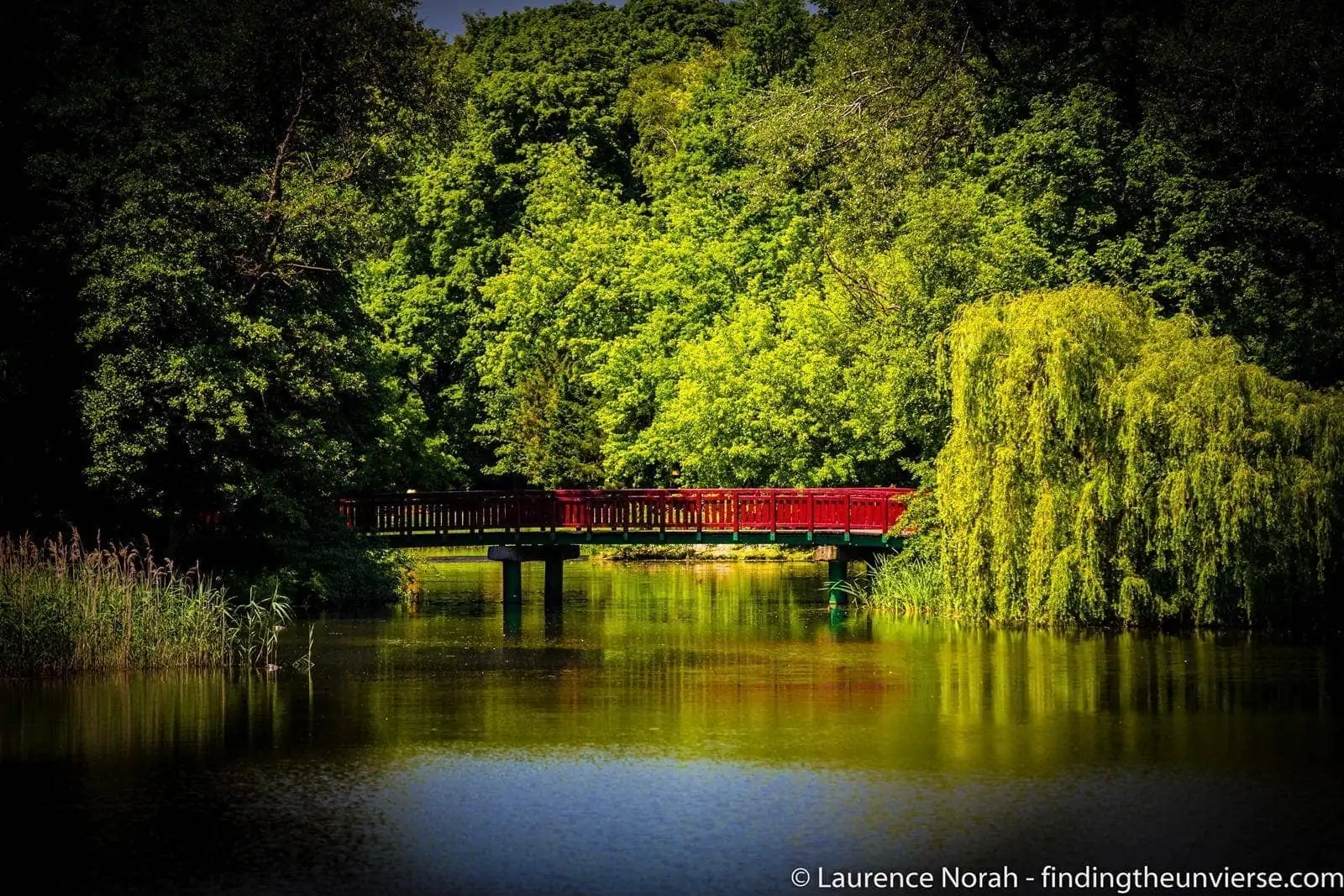 Bridge across lake Poznan park2