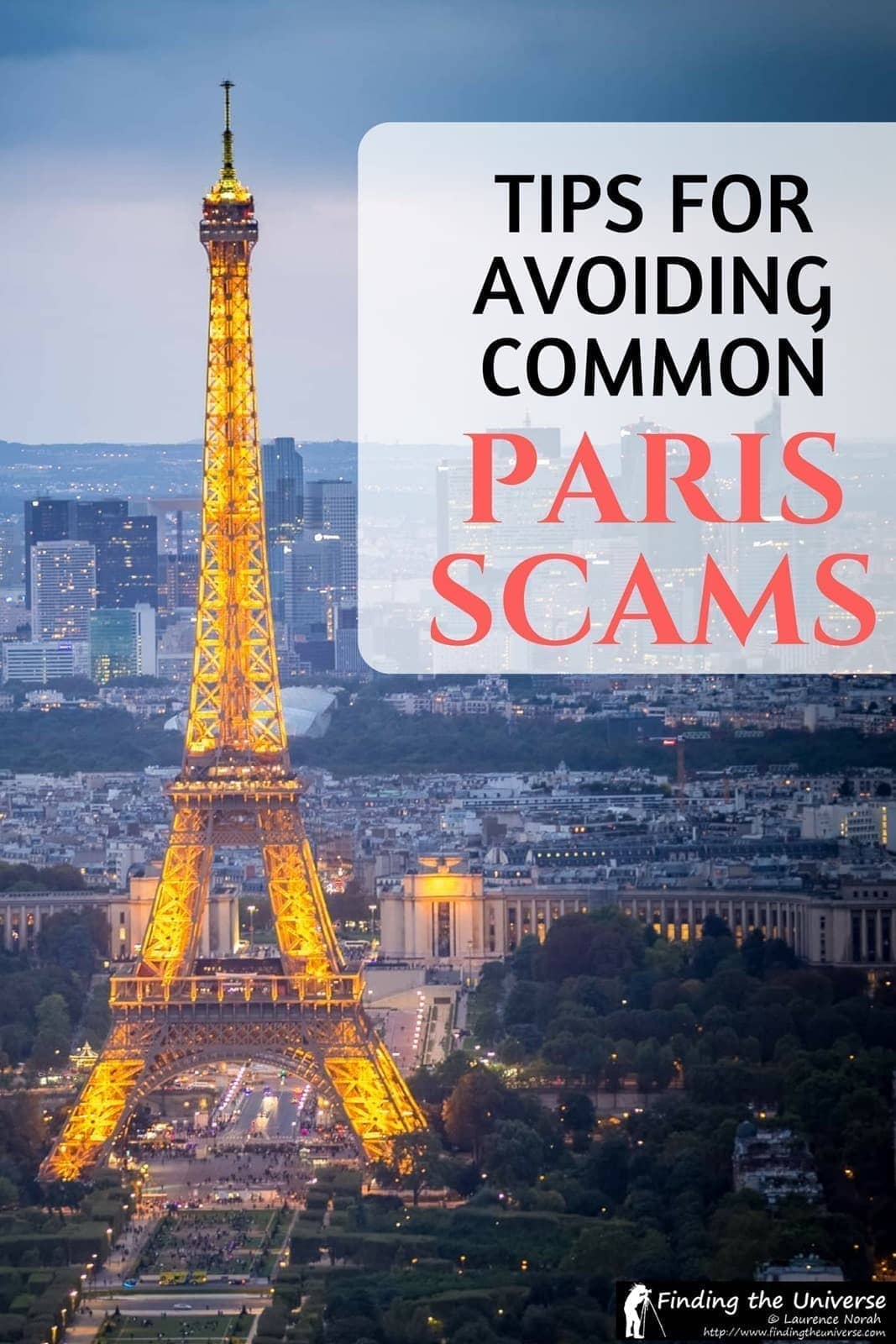 Advice on avoiding the more common scams in Paris, including the ring scam, the friendship bracelets, the cup and ball game and the petitions.