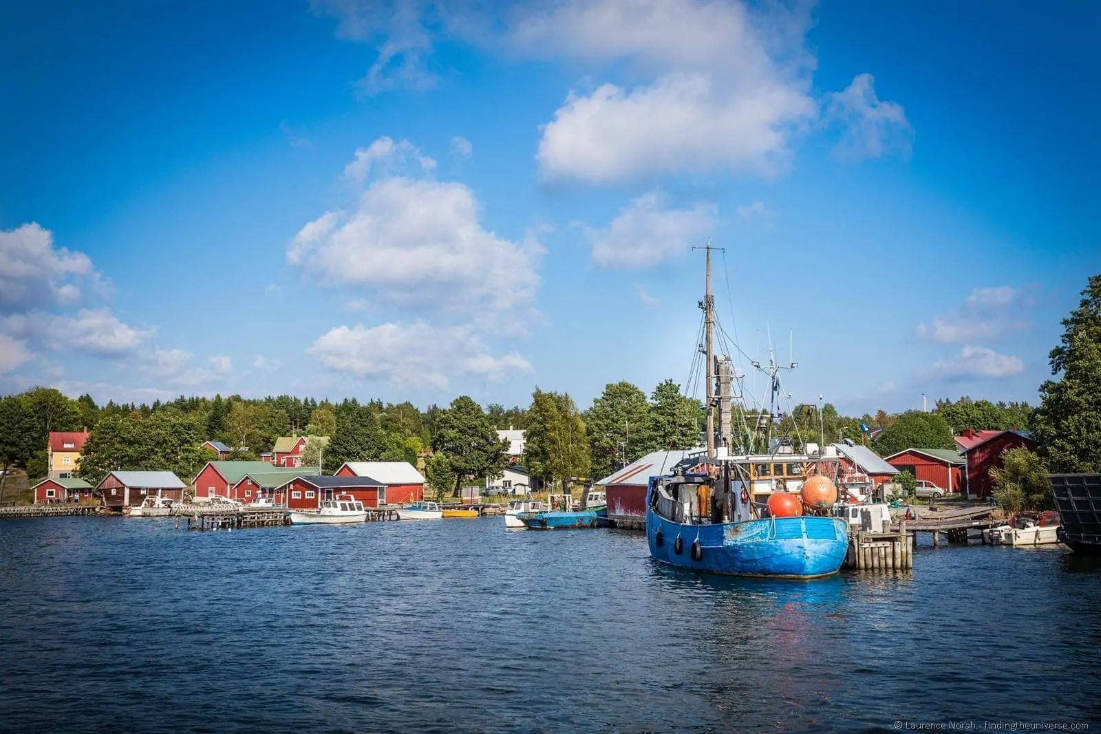 boat in harbour finland