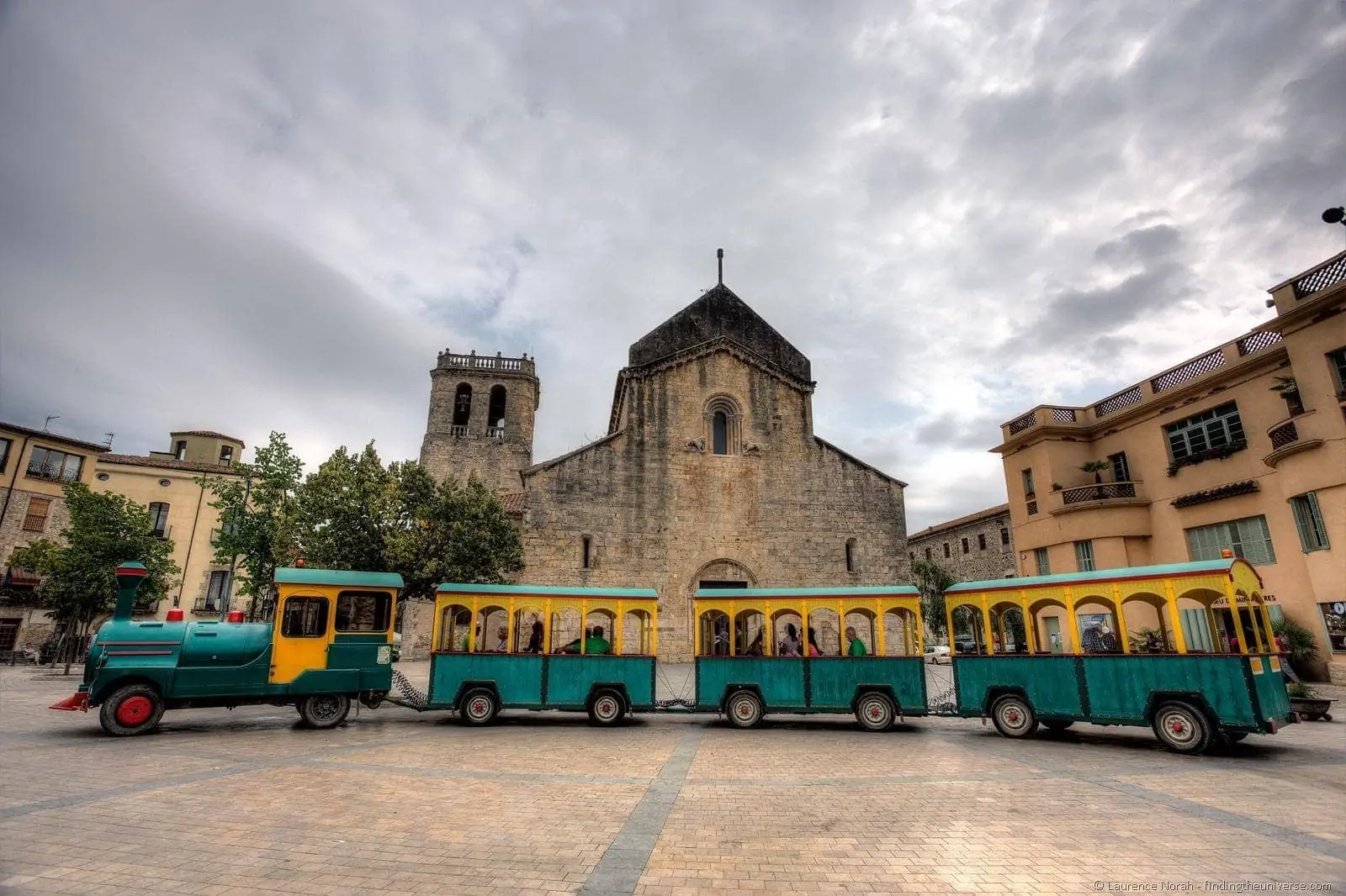 Tourist Train Besalu Monastery Sant Pere Tourist Train Besalu Monastery Sant Pere