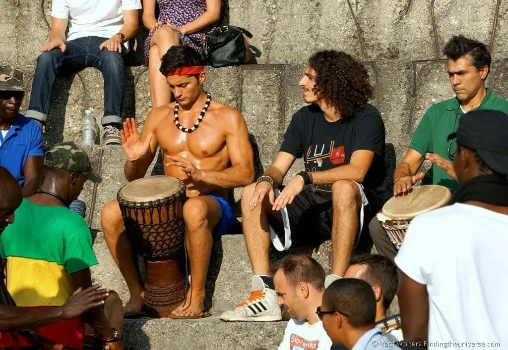 Week-end Drumming in Sempione Park, Milan, Italy Week-end Drumming in Sempione Park, Milan, Italy