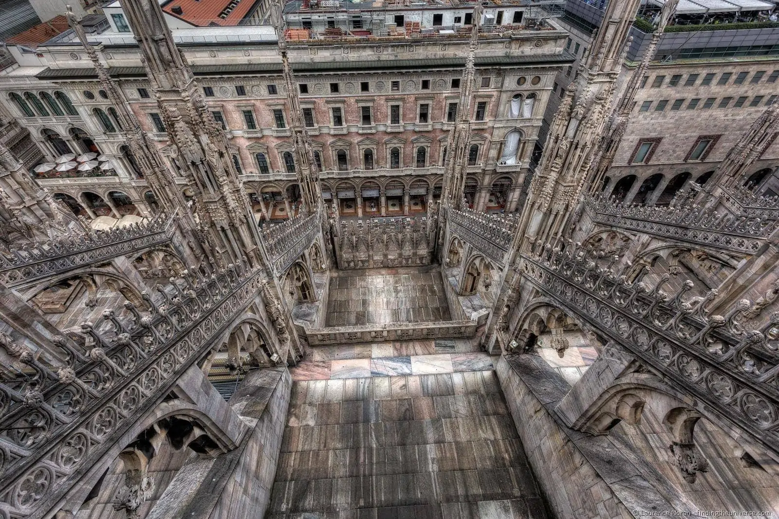 Milan Duomo flying buttresses from above-Edit Milan Duomo flying buttresses from above-Edit