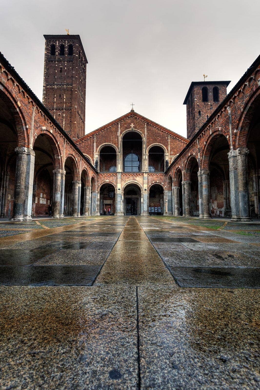 Milan cathedral rain