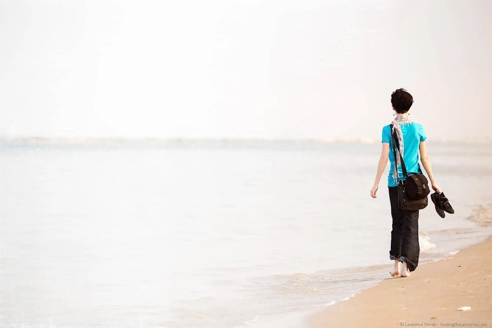 girl on beach pesaro italy
