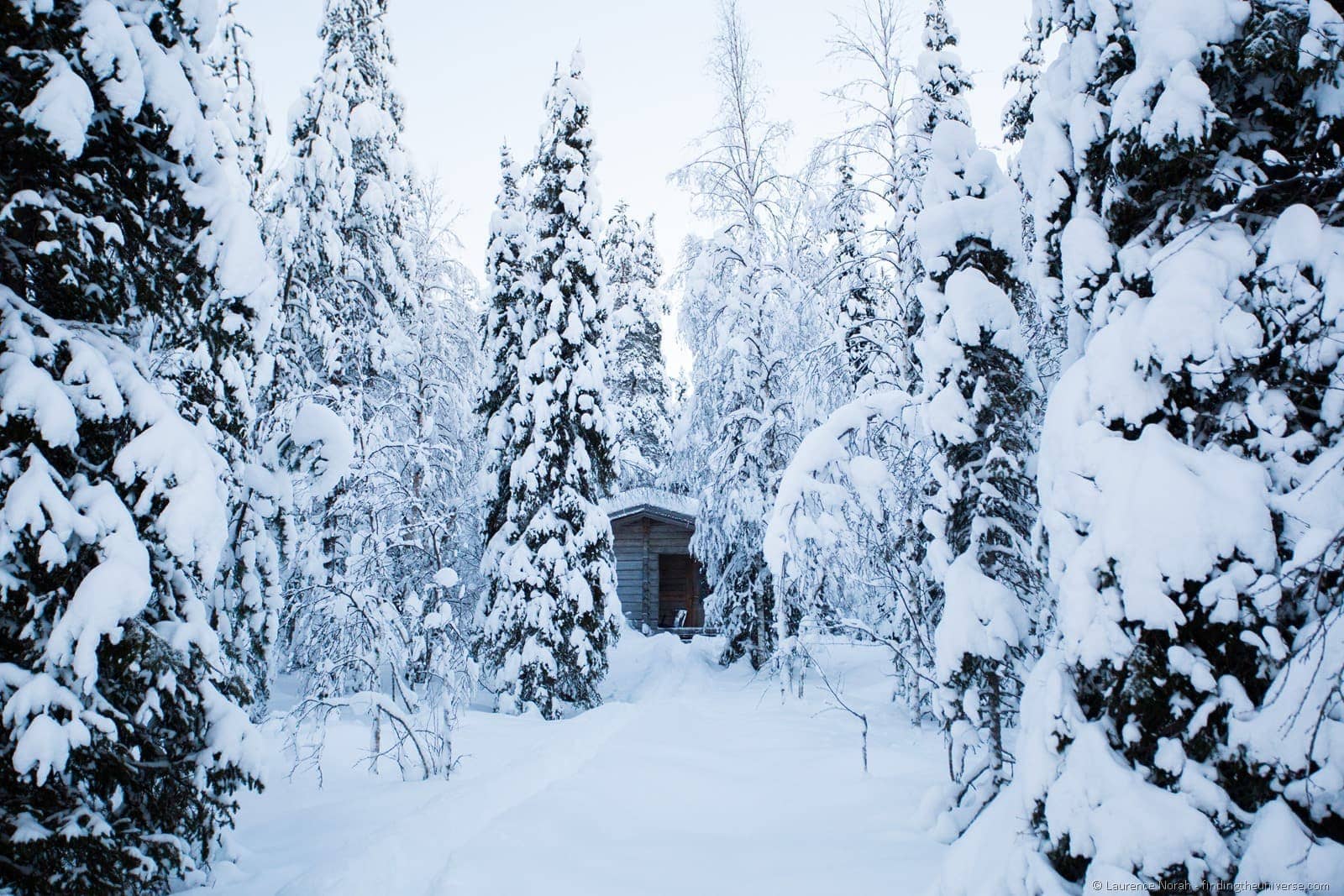 sauna snow lapland