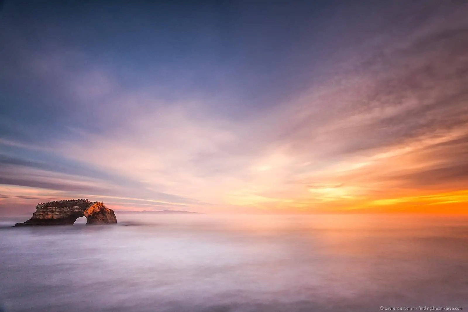 Rock arch santa cruz sunset california-2 Rock arch santa cruz sunset california-2