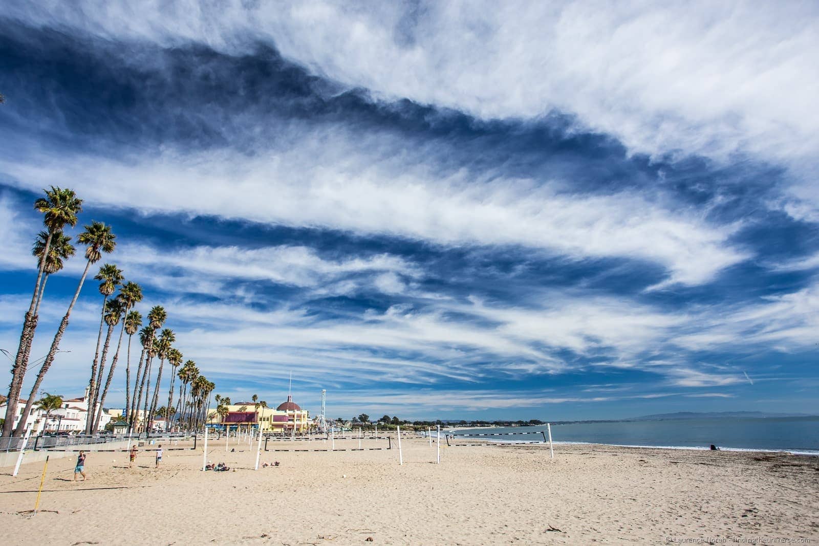 santa cruz beach pier sky volleyball california