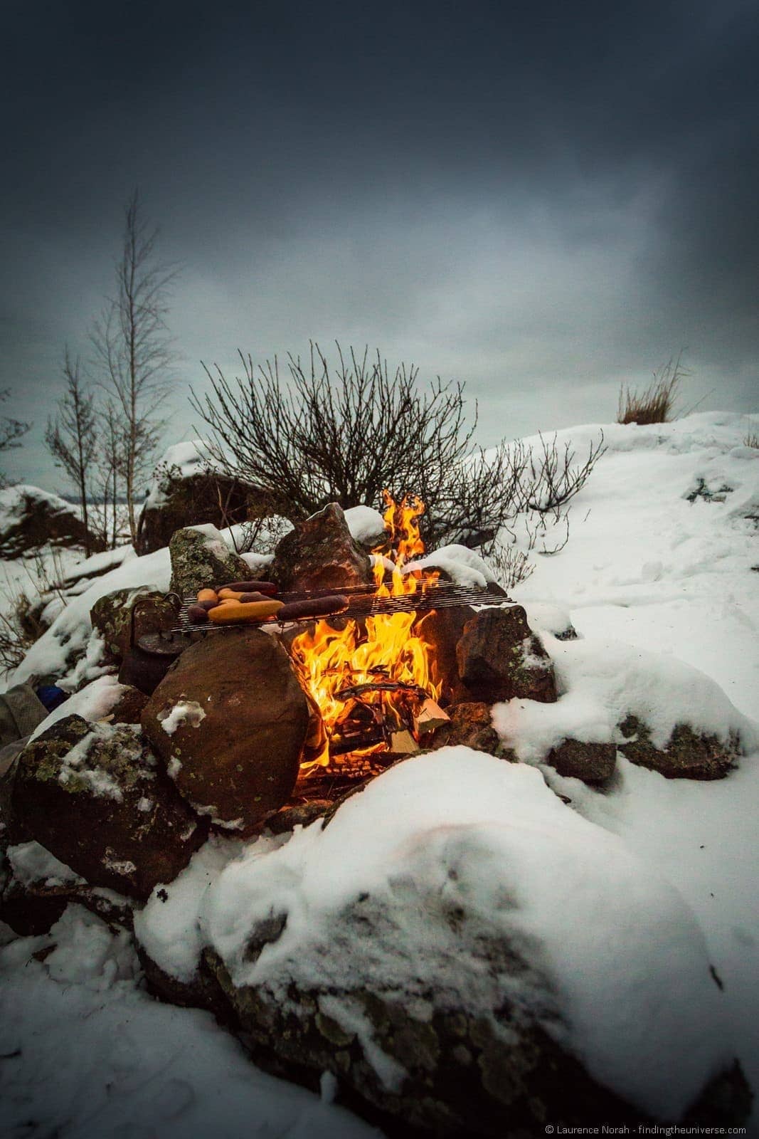 sausages on the fire rauma finland