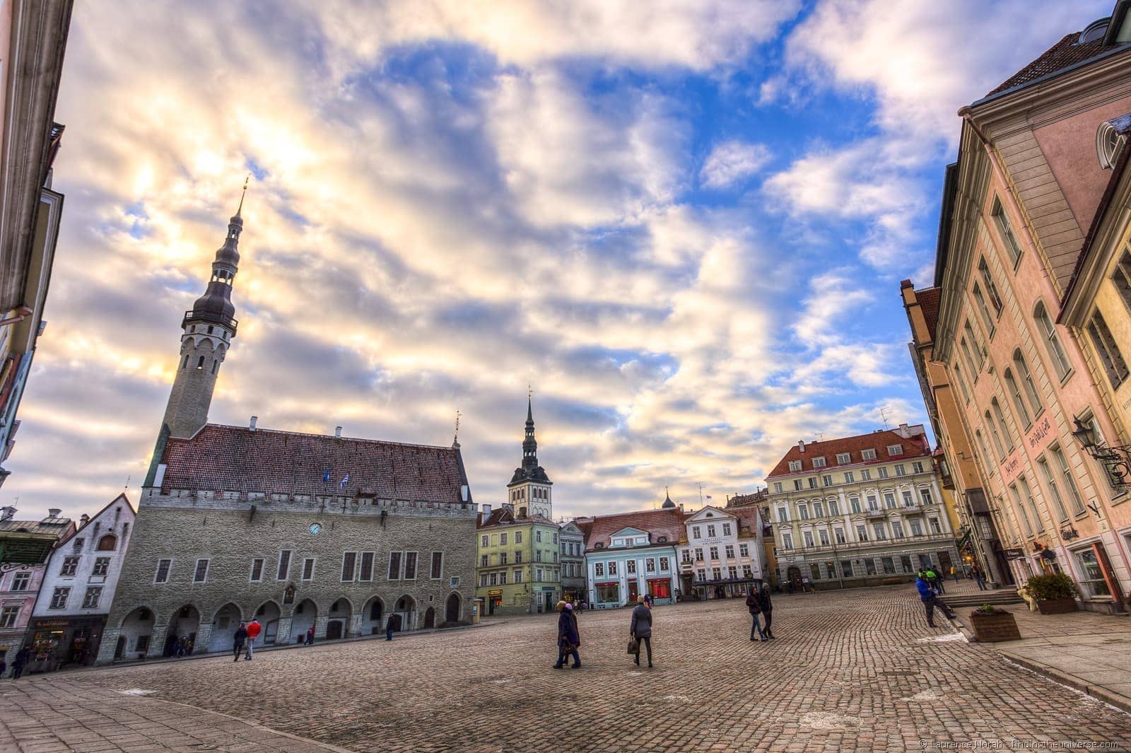 town square at sunset tallinn estonia 2