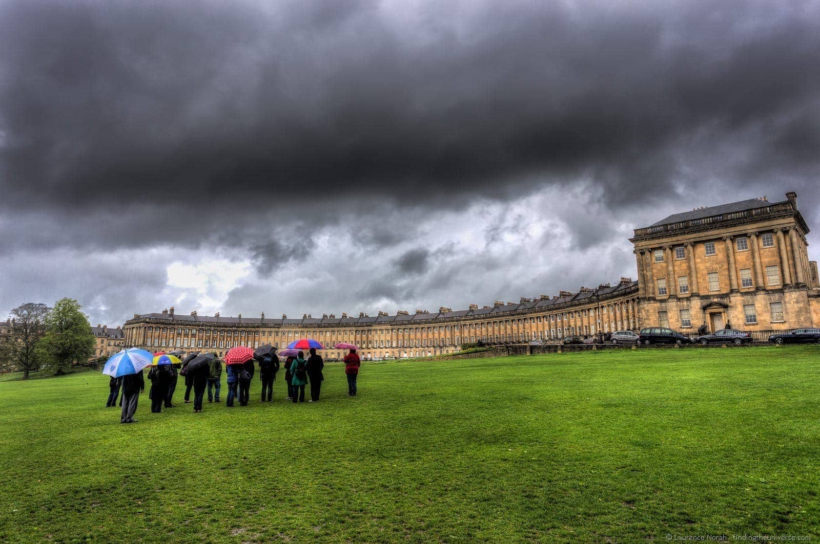 Bath royal crescent cloud people