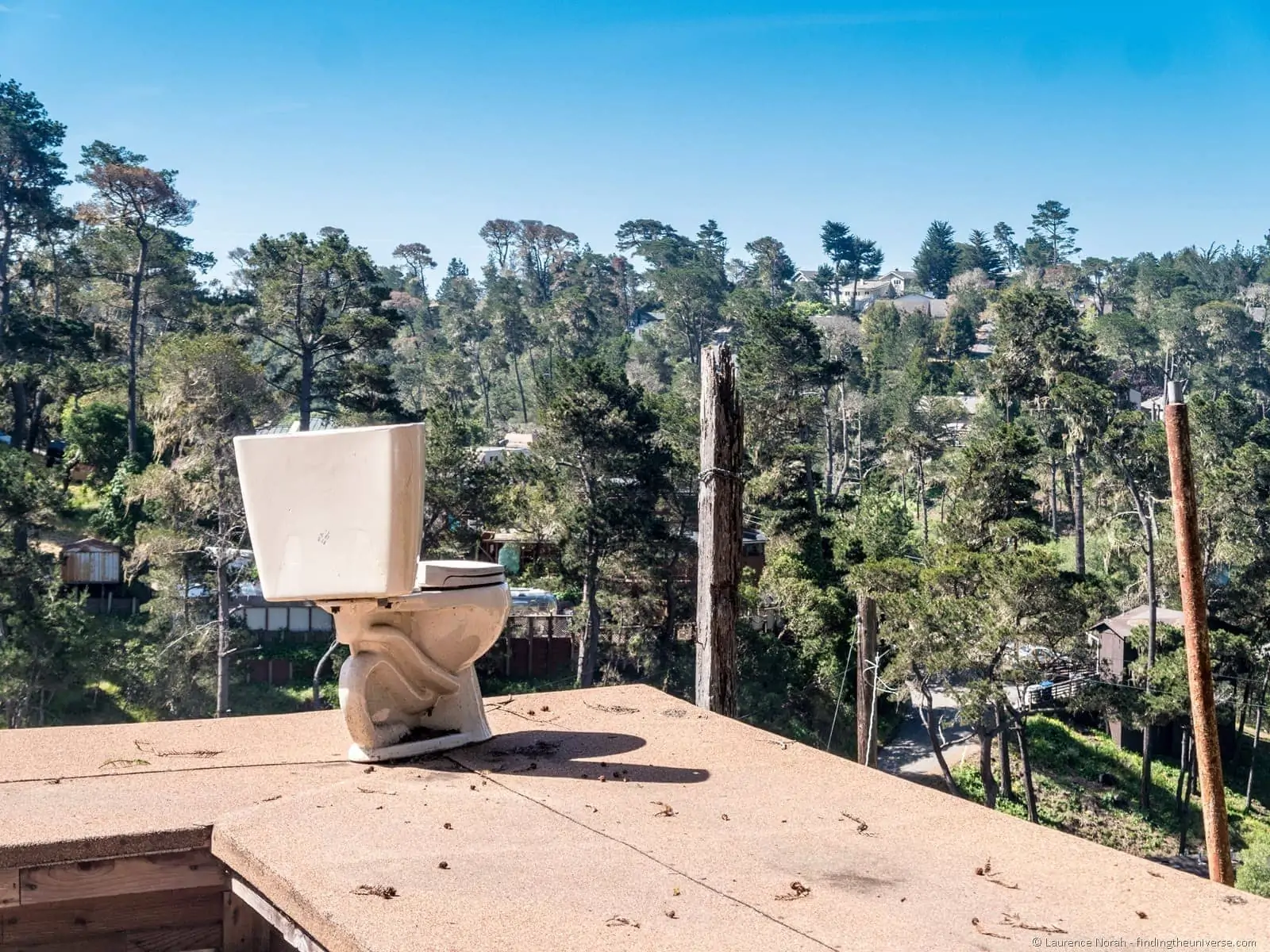 Nitt Witt Ridge house Cambria California Roof Toilet