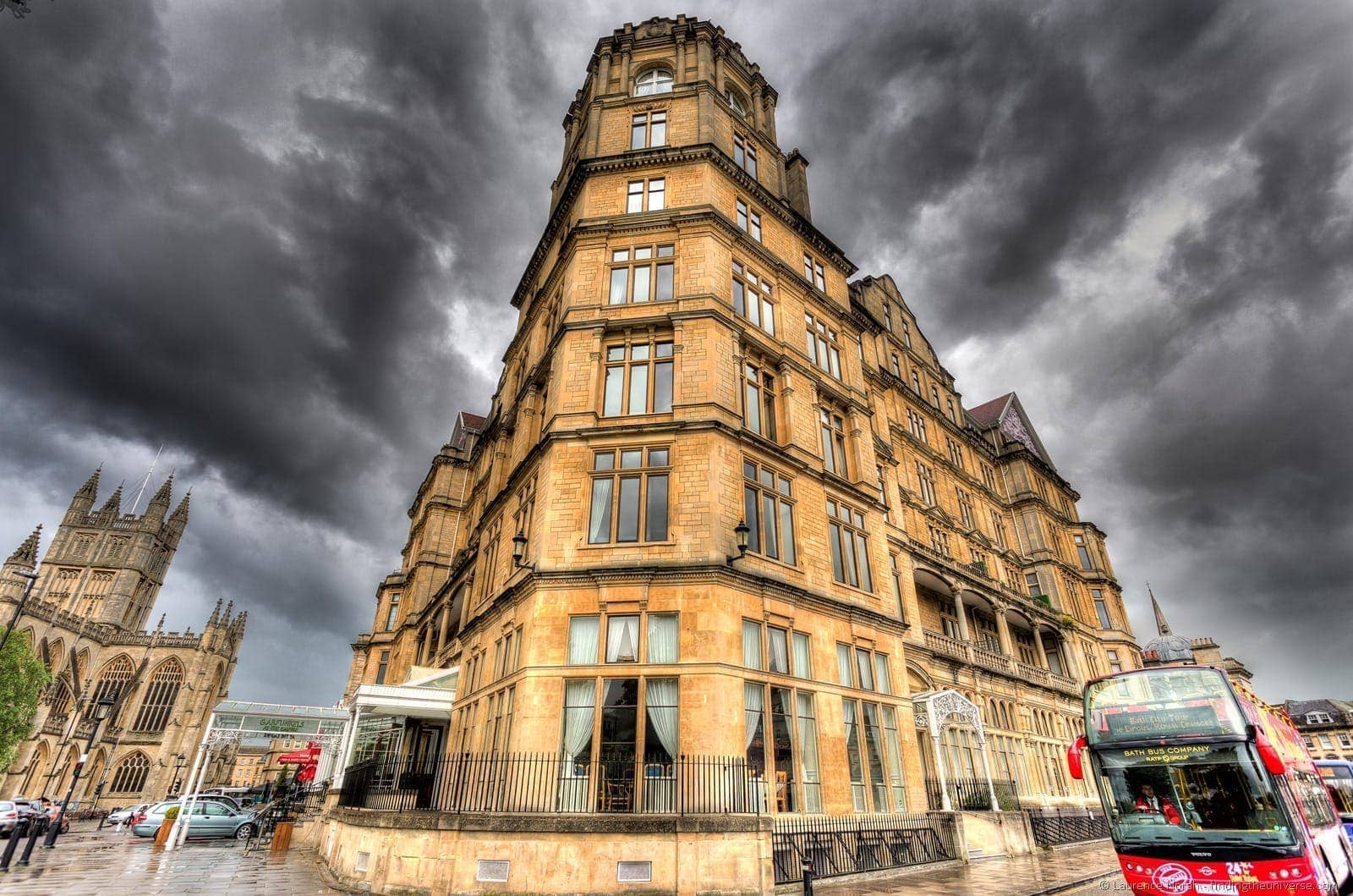 bath buildings cloudy 