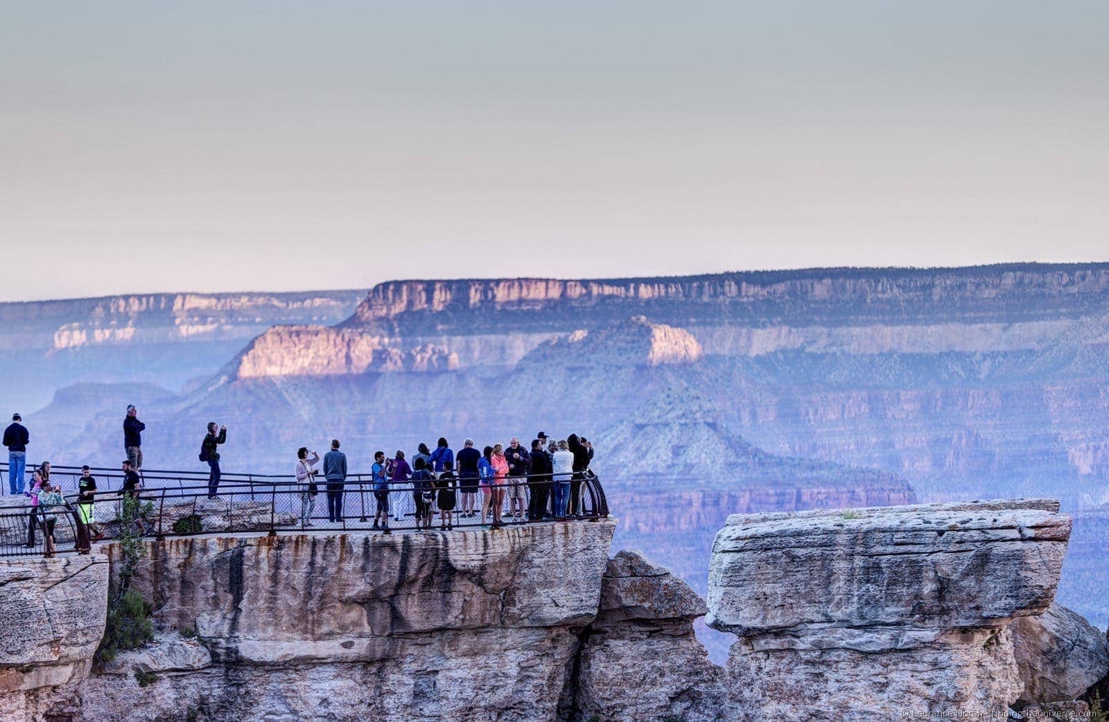 People at mather point sunrise