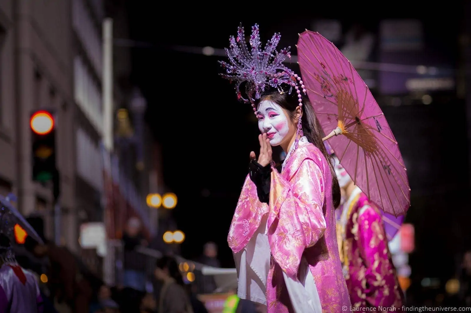 Performer at the Chinese New Year's parade in San Francisco's Chinatown