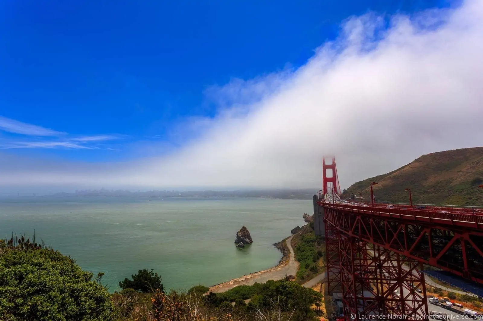 Golden Gate Bridge from Vista Point, wide angle at 17mm