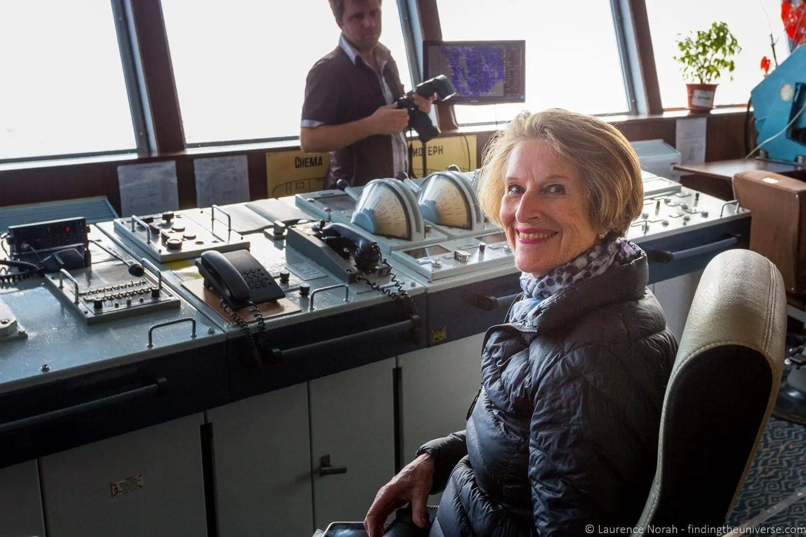 Russia river cruise Diana at the helm