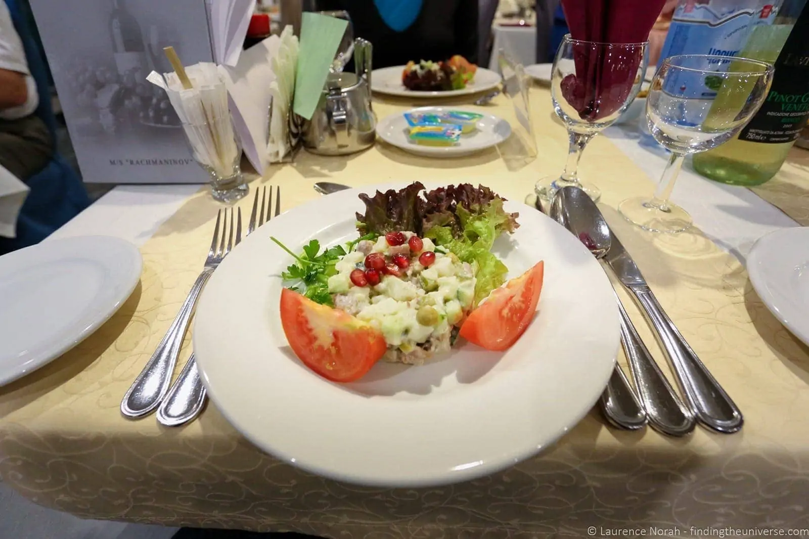 Russia river cruise food on board