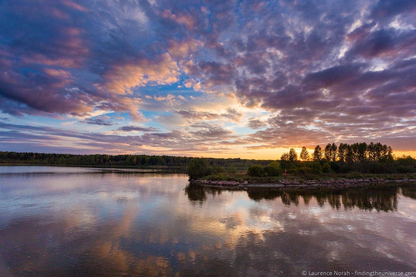 Russia river cruise sunset