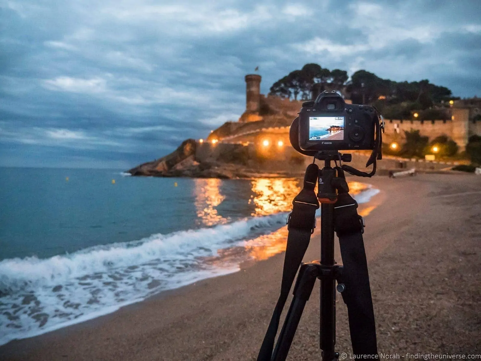 Shooting Tossa de Mar castle at night with Vanguard Shooting Tossa de Mar castle at night with Vanguard