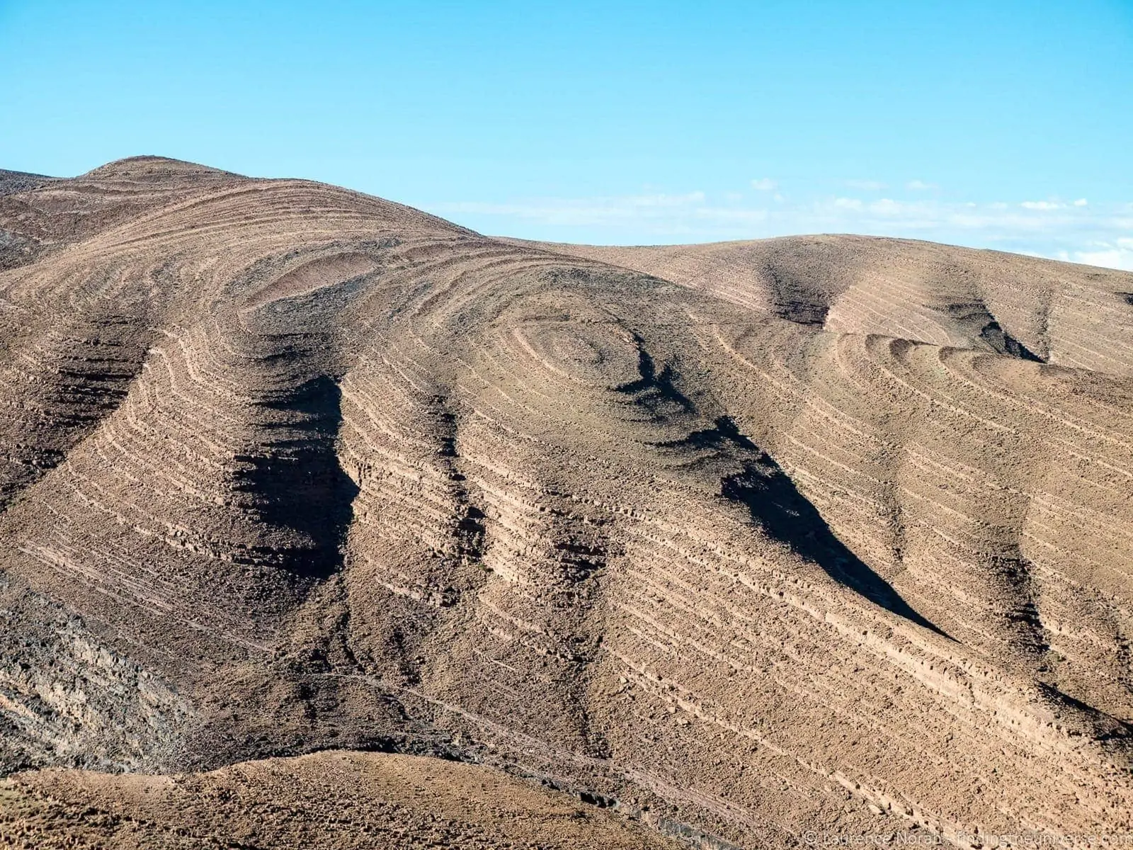 Contour lines in the ground Atlas Mountains Morocco Contour lines in the ground Atlas Mountains Morocco